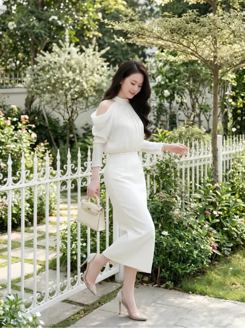 Đầm Body Umi Lụa Khoét Vai