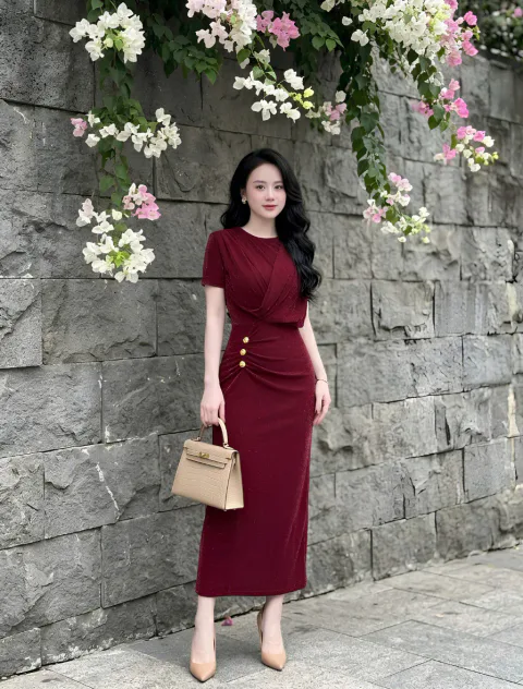 Đầm Body Nhũ Lưới Ánh Kim Cao Cấp
