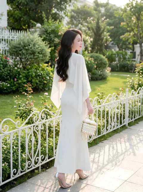Đầm Đuôi Cá Phối Voan Cao Cấp