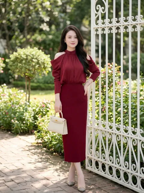 Đầm Body Umi Lụa Khoét Vai