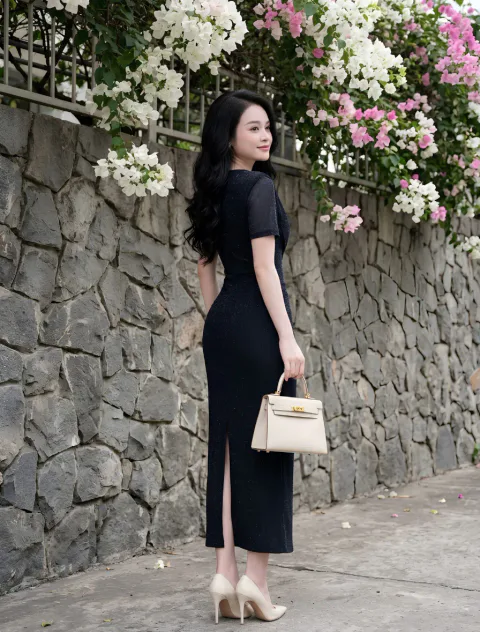 Đầm Body Nhũ Lưới Ánh Kim Cao Cấp