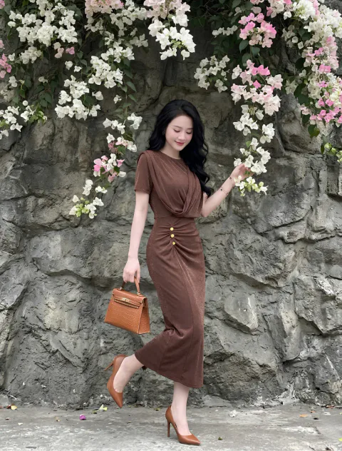 Đầm Body Nhũ Lưới Ánh Kim Cao Cấp