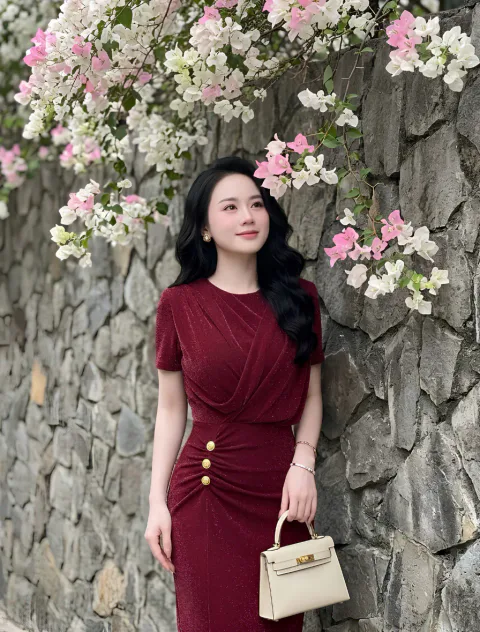 Đầm Body Nhũ Lưới Ánh Kim Cao Cấp