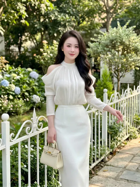 Đầm Body Umi Lụa Khoét Vai